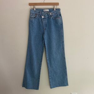 Cross Cross Button Wide Legged Zara Jeans